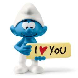 Schleich 20823 Smerf z napisem 'ILOVE YOU' ,   Smurfs (SLH 20823) - 1